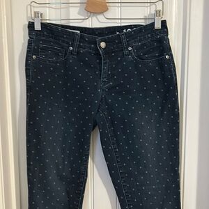 Cute polka dot jeans.